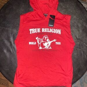 True Religion Red Hooded Tank